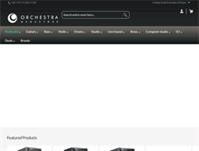 Tablet Screenshot of orchestramegastore.com